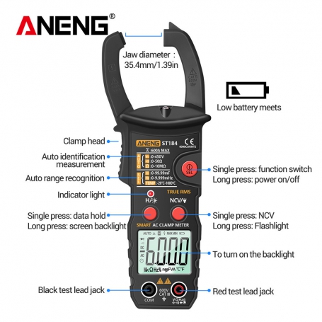 مولتی متر دیجیتالی آننگ مدل st 184 ANENG