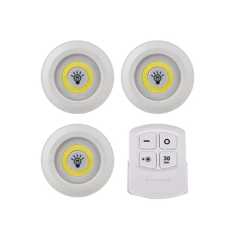 چراغ اضطراری سقفی 3 عددی ریموت دار ا led light with remote control set of 3